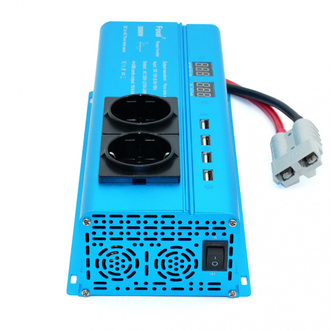 Инвертор 1200 Вт (3000 Вт) DC/AC 12В/220В Чистый синус  фото 3