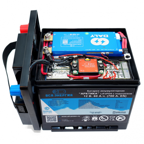 АКБ с подогревом LiFePO4 12 В. 60 А.ч. 700 А. (EN) Bluetooth, 207x175x190 фото 4