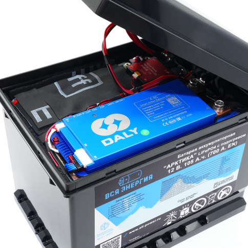 АКБ с подогревом LiFePO4 12 В. 105 А.ч. 700 А. (EN) Bluetooth, 242х175х190 фото 4
