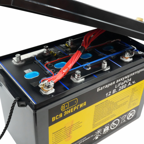 Батарея аккумуляторная LiFePO4 12 В. 280 А.ч. (300 А.ч.) Bluetooth фото 2